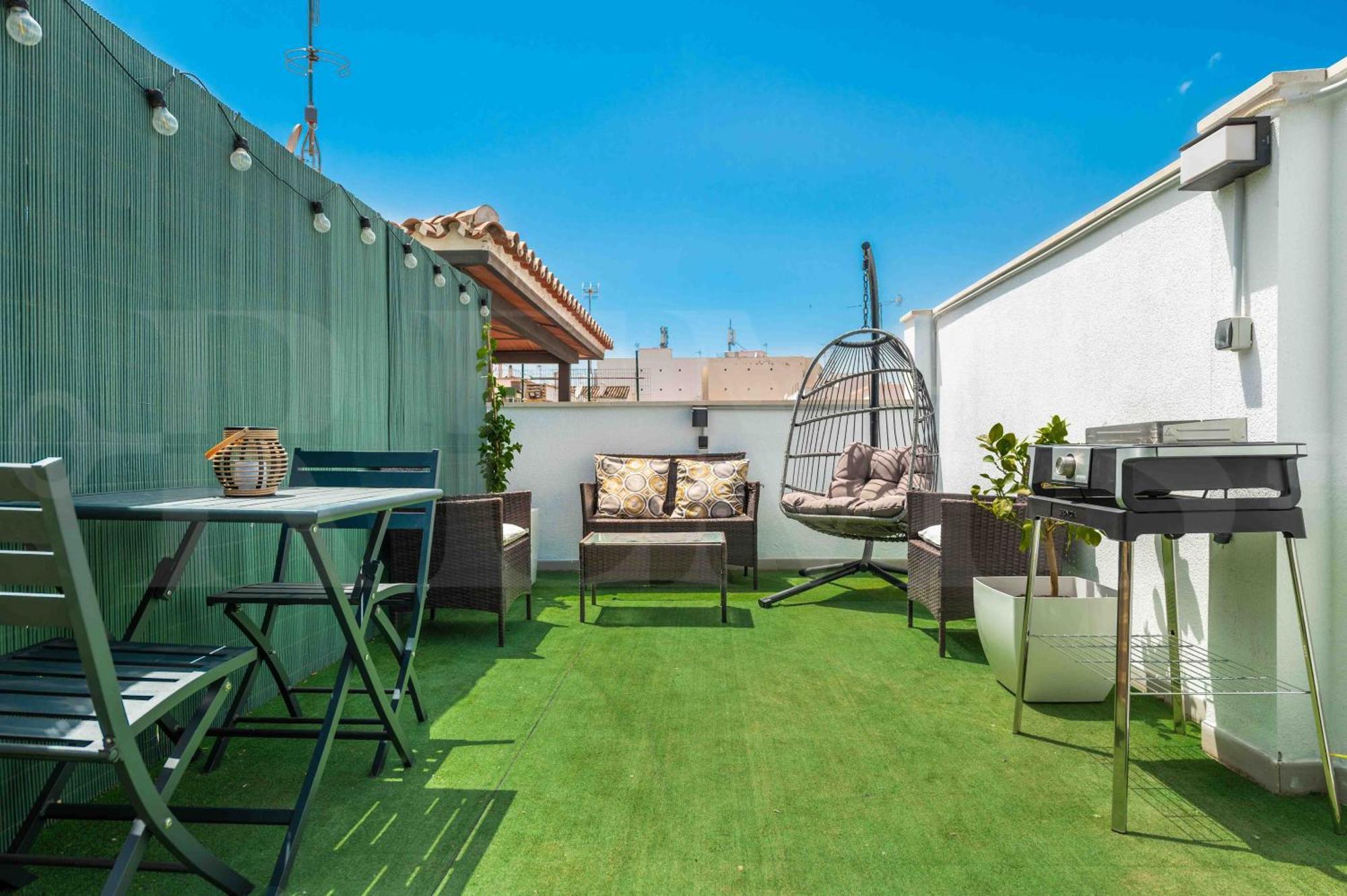 Modern Studio With Private Rooftop Terrace By Rems Málaga Extérieur photo
